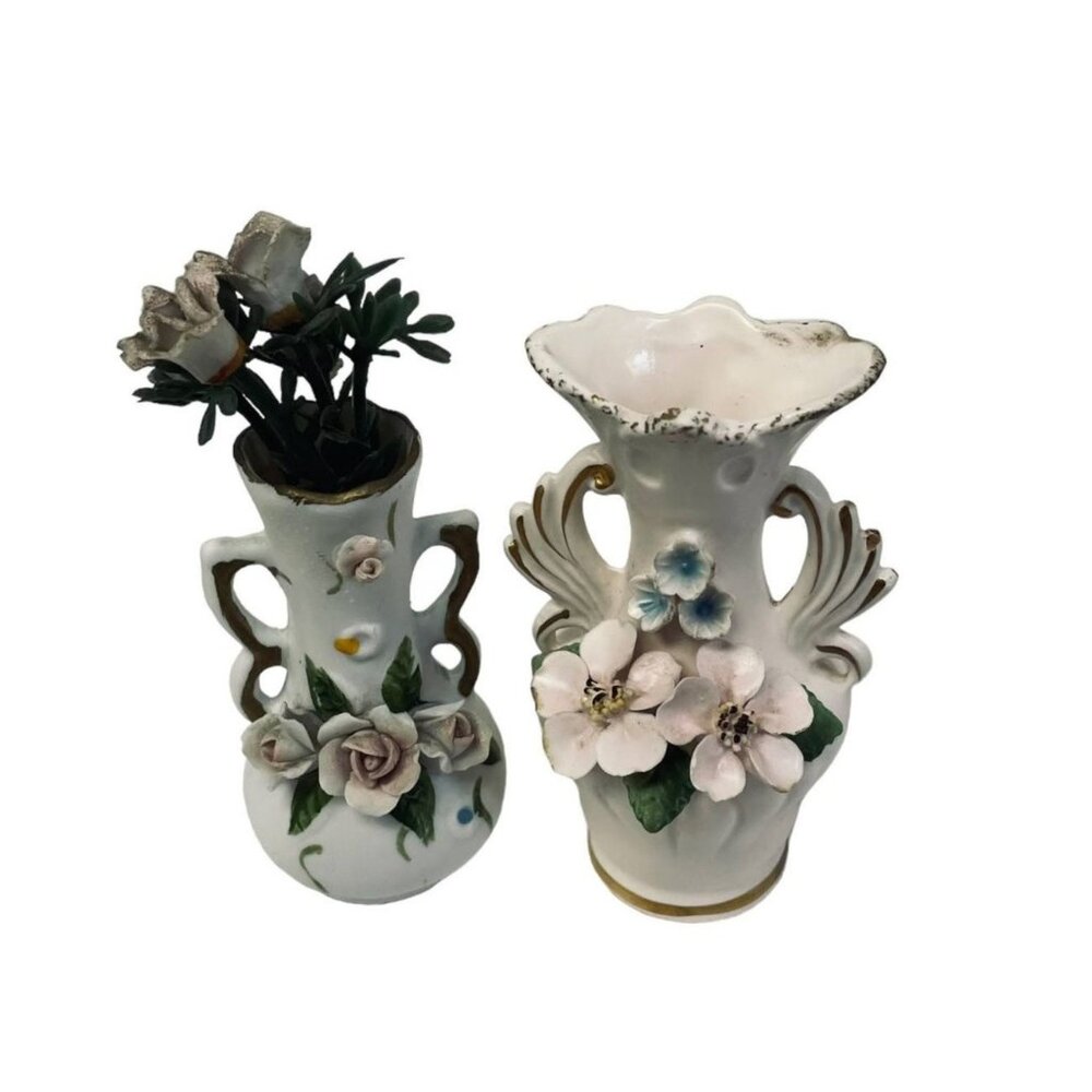 Vintage Miniature Porcelain Vases‎ Decorative 4"